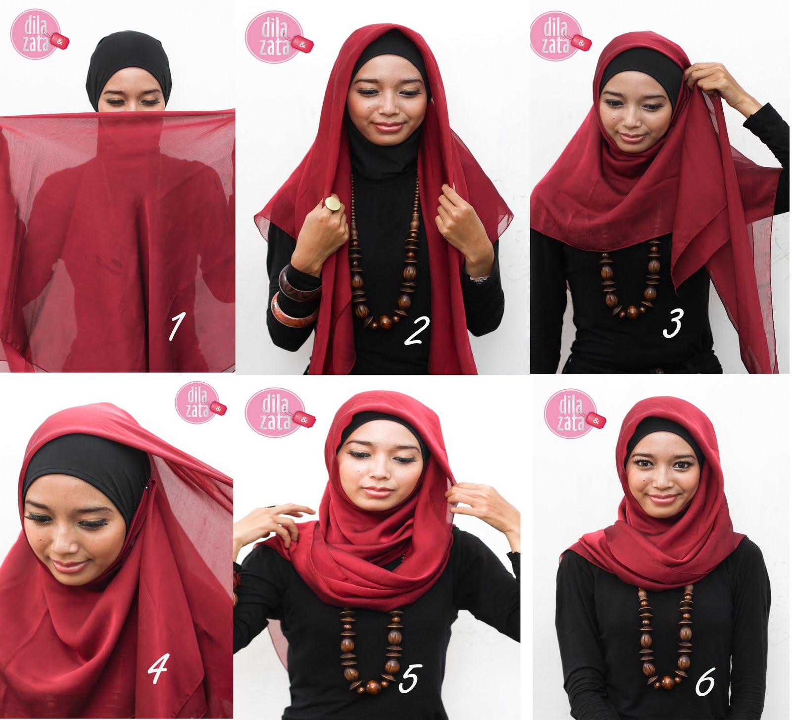 Tutorial Hijab Segi Empat Untuk Wajah Oval Tutorial Hijab Paling