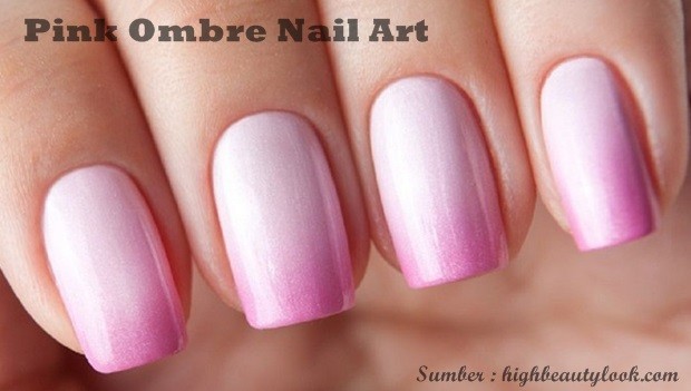 nail art pink ombre