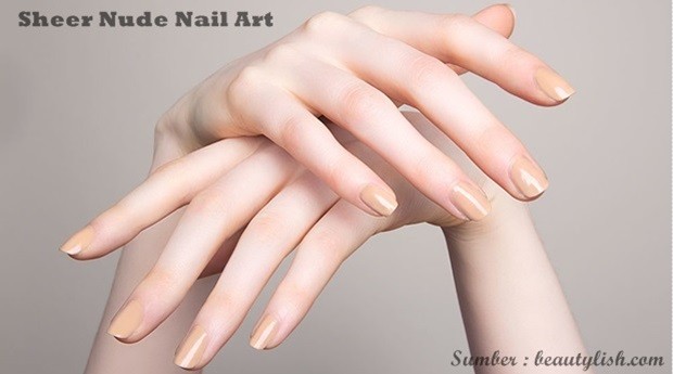 nail art sheer nude